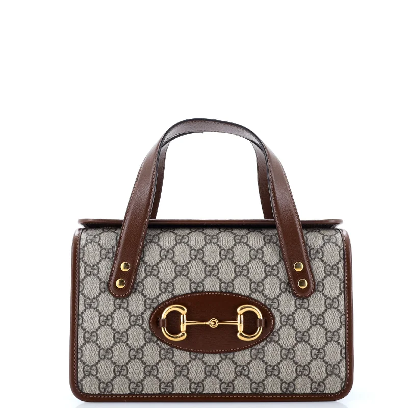 Women Gucci backpacks with a luxurious leather finishHorsebit 1955 Boston Bag GG Coated Canvas Small