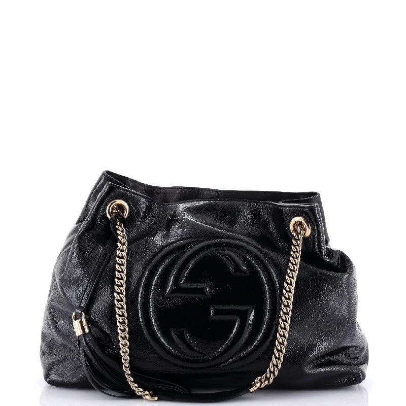 Gucci crossbody bags for women with adjustable leather strapsSoho Chain Strap Shoulder Bag Patent Medium