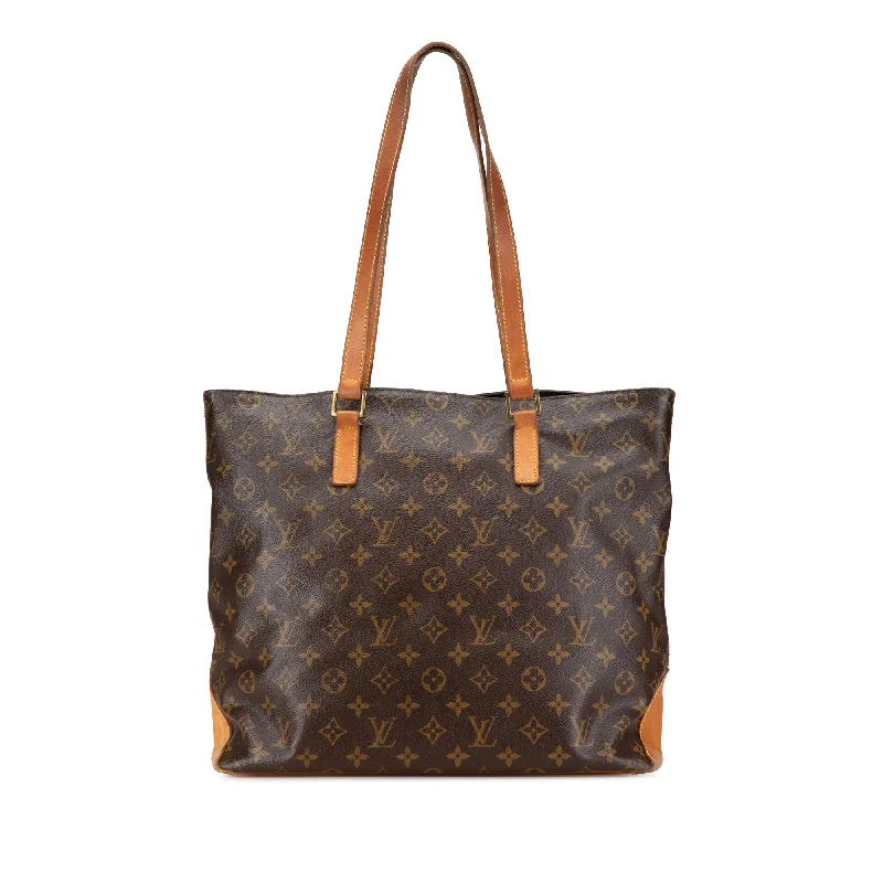 Ladies Louis Vuitton shoulder bags with a magnetic - closure flap for easeBrown Louis Vuitton Monogram Cabas Mezzo Tote Bag