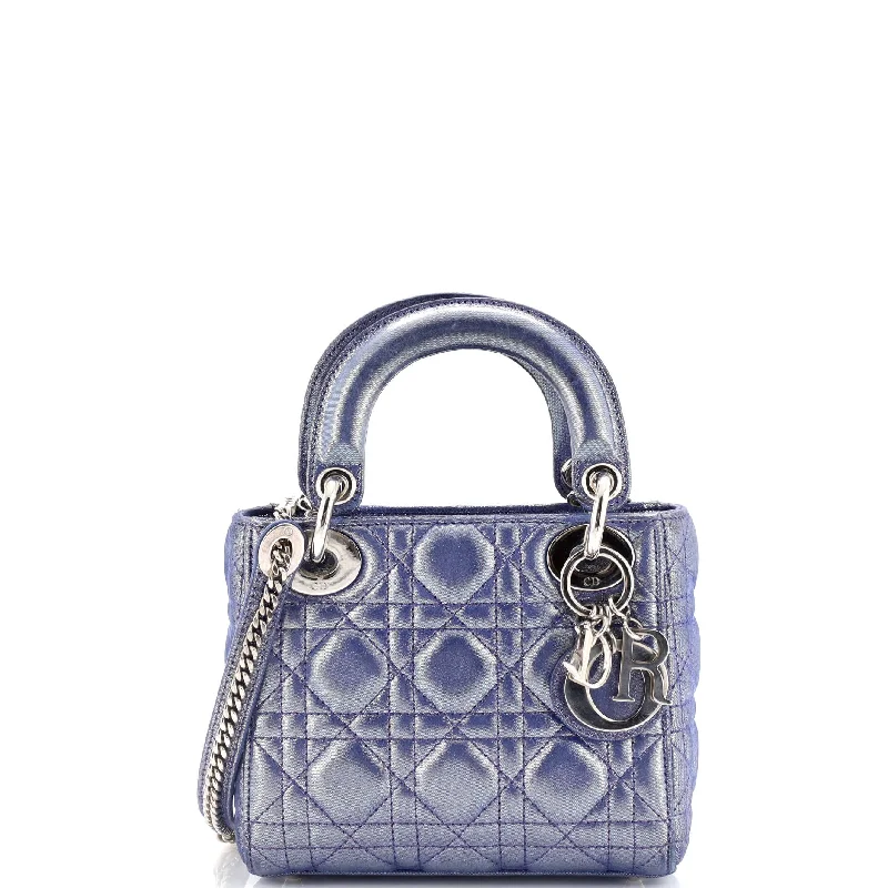 Christian Dior tote bags with a double - handle and shoulder - strap optionLady Dior Chain Bag Cannage Quilt Lambskin Mini