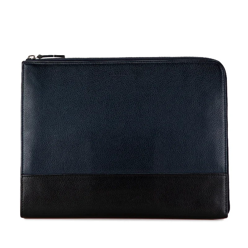 Christian Dior handbags with a snap - button closure and a decorative buckleBlue Dior Homme Clutch Bag