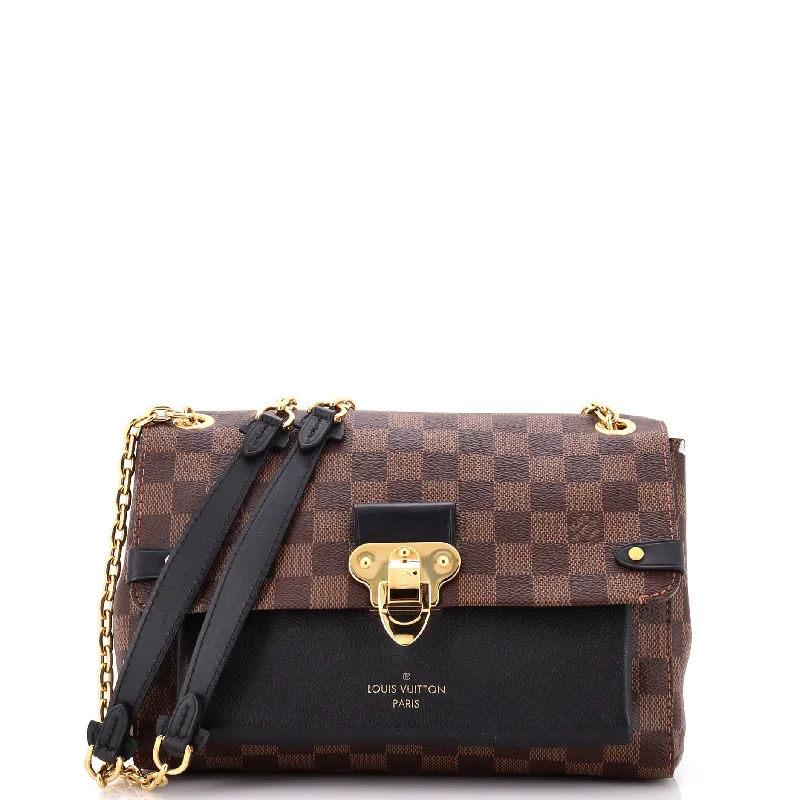 Louis Vuitton handbags with a metal - framed clasp for durabilityVavin Handbag Damier with Leather PM