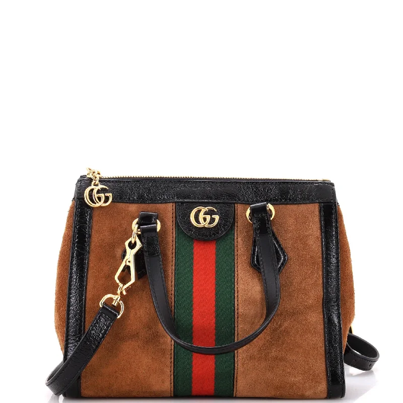 Gucci backpacks for women with a multi - pocket designOphidia Top Handle Tote Suede Small