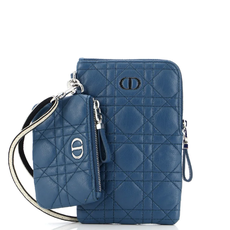 Christian Dior bags with a quilted pattern and gold - toned hardwareCaro Multifunctional Pouch Cannage Quilt Calfskin