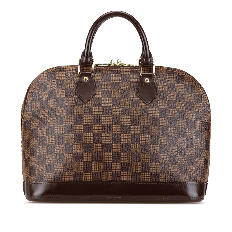 Louis Vuitton Alma bags featuring the signature top - handle designBrown Louis Vuitton Damier Ebene Alma PM Handbag