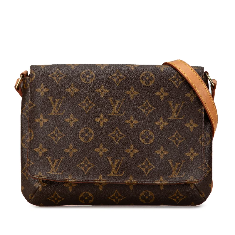 Louis Vuitton crossbody bags with a keychain holder for practicalityBrown Louis Vuitton Monogram Musette Tango Short Strap Shoulder Bag