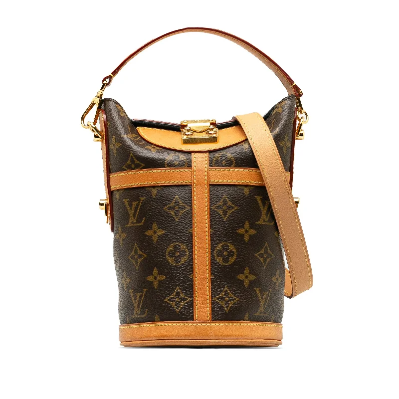 Small - sized Louis Vuitton Pochette Metis bags for a compact carryBrown Louis Vuitton Monogram Duffle Bucket Bag