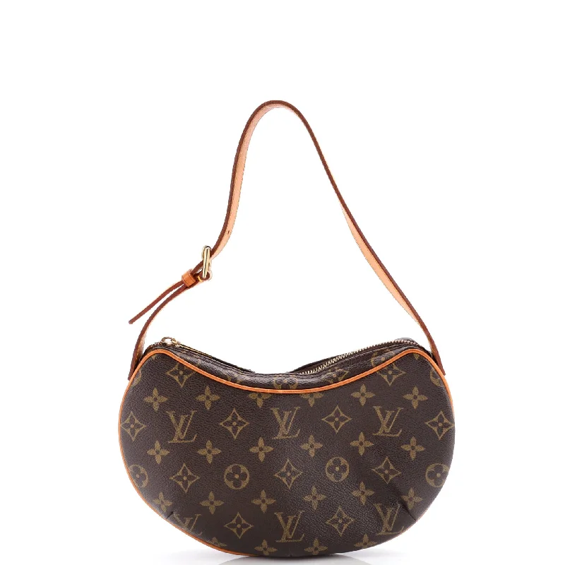 Ladies Louis Vuitton Petite Malle bags in a pastel color for a soft lookCroissant Handbag Monogram Canvas PM