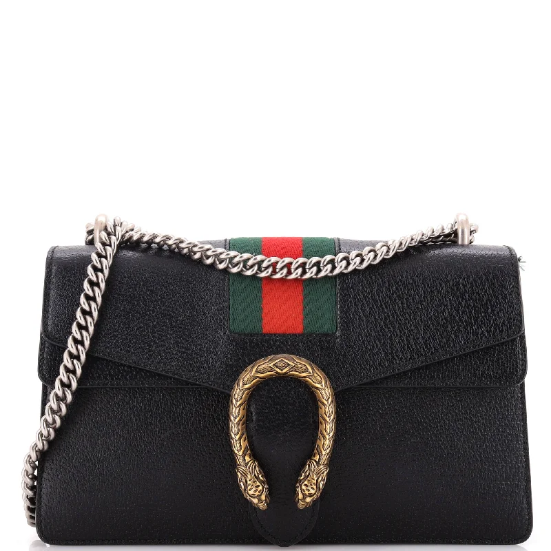 Ladies Gucci shoulder bags with a single - handle designWeb Dionysus Bag Leather Small