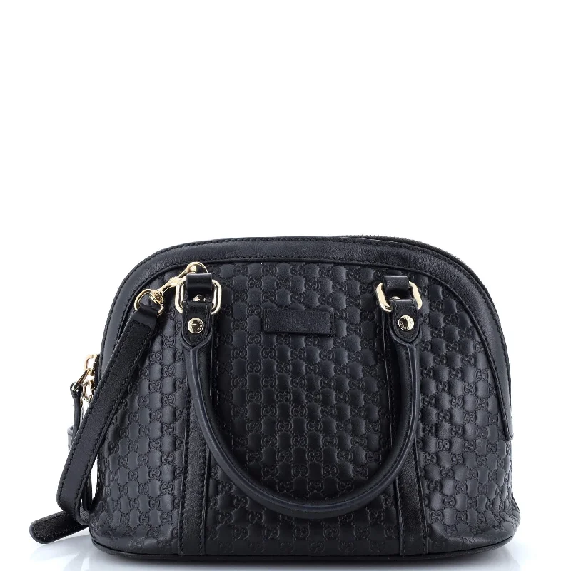 Women Gucci bags with a detachable mirror insideConvertible Dome Satchel Microguccissima Leather Mini