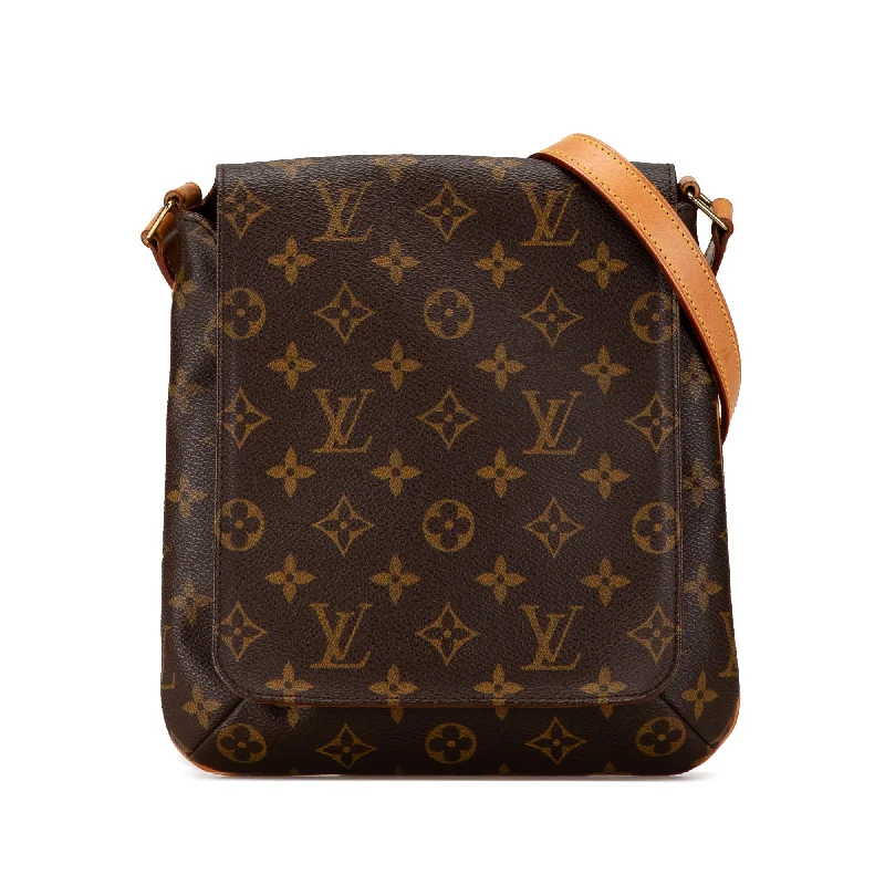 Louis Vuitton tote bags with a spacious interior and multiple pocketsBrown Louis Vuitton Monogram Musette Salsa Short Strap Shoulder Bag