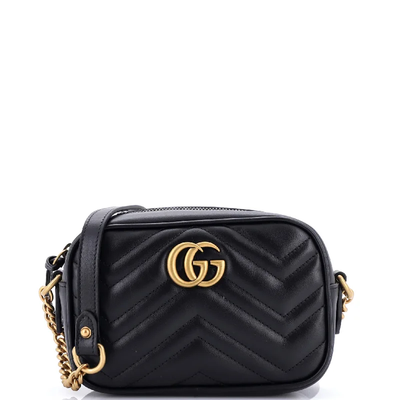 Women Gucci bags with a magnetic snap closure for easy accessGG Marmont Shoulder Bag Matelasse Leather Mini