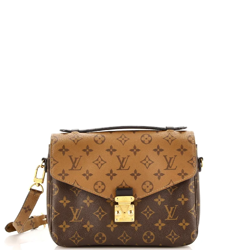 Louis Vuitton handbags with a metal - framed clasp for durabilityPochette Metis Reverse Monogram Canvas