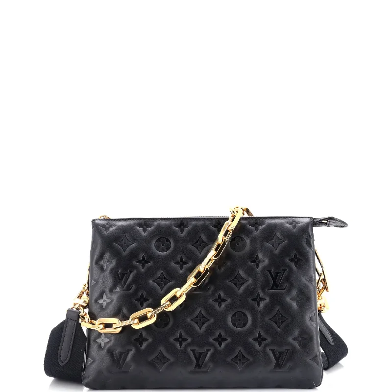 Louis Vuitton bags with a zip - around closure for enhanced securityCoussin Bag Monogram Embossed Lambskin PM