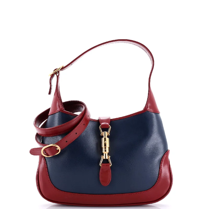 Women Gucci Sylvie bags featuring the signature web stripeJackie 1961 Hobo Leather Small