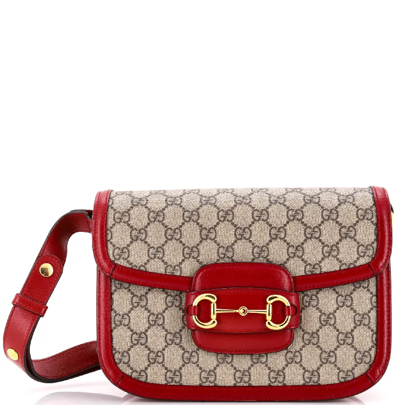 Medium - sized Women Gucci handbags for everyday useHorsebit 1955 Shoulder Bag GG Coated Canvas Small