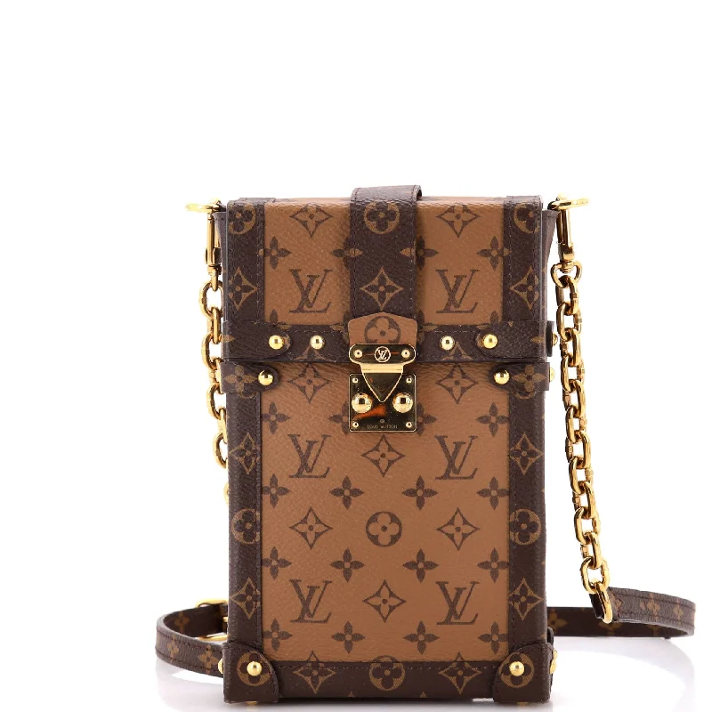 Louis Vuitton Twist bags with a contrast - colored interior for visual interestVertical Trunk Pochette Reverse Monogram Canvas