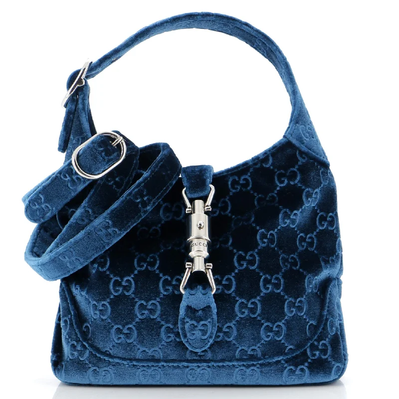 Gucci handbags for women with a patent - leather finishJackie 1961 Hobo GG Velvet Small