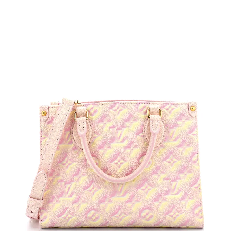 Louis Vuitton crossbody bags with a printed floral pattern for femininityOnTheGo Tote Stardust Monogram Empreinte Leather PM