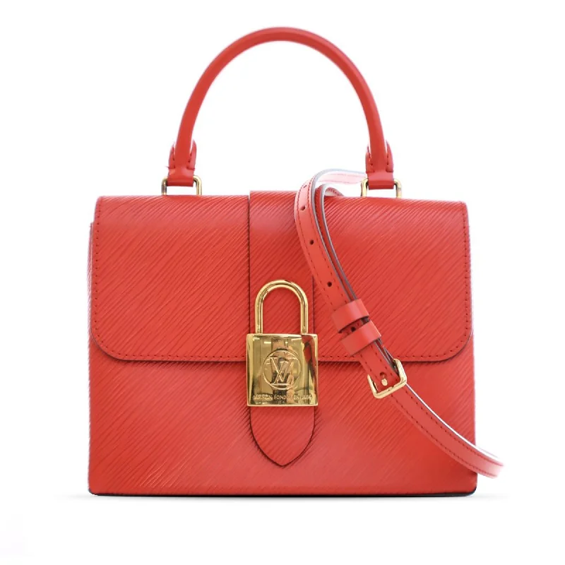 Louis Vuitton handbags with a metal - framed clasp for durabilityRed Louis Vuitton Epi Locky BB Satchel