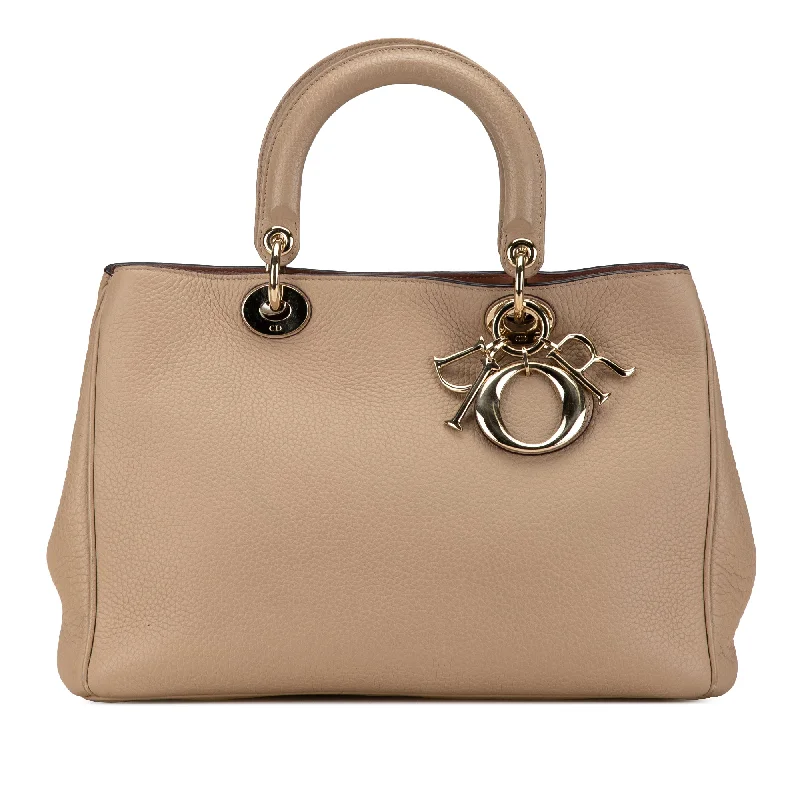 Christian Dior handbags with a back - pocket for quick storageBrown Dior Medium Diorissimo Satchel