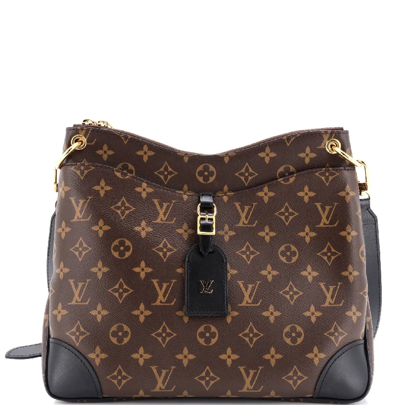 Louis Vuitton crossbody bags with a printed floral pattern for femininityOdeon NM Handbag Monogram Canvas MM