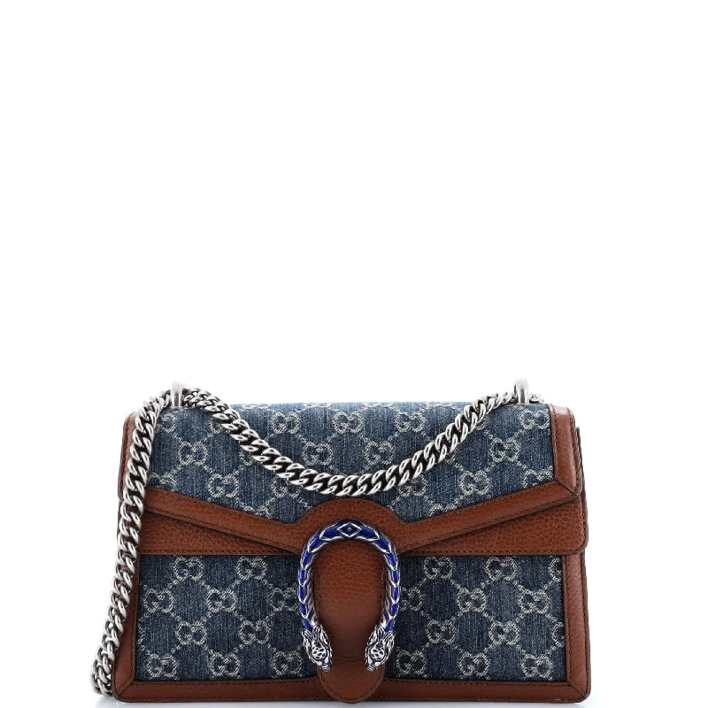 Ladies Gucci Dionysus bags in a pastel colorDionysus Bag GG Denim Small