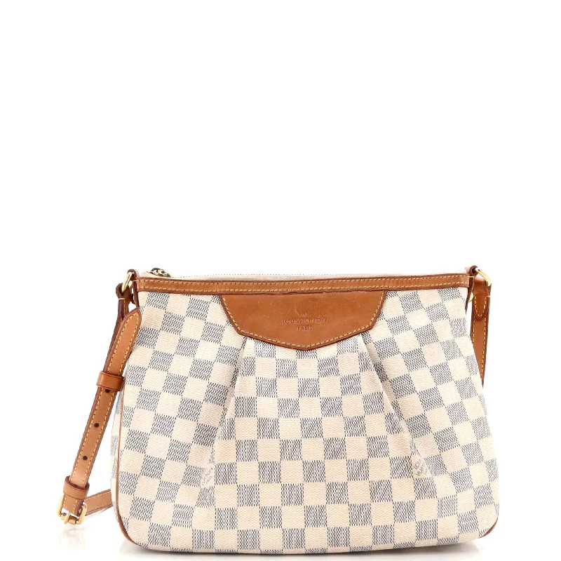 Christian Dior Saddle bags with a distressed leather finishSiracusa Handbag Damier PM