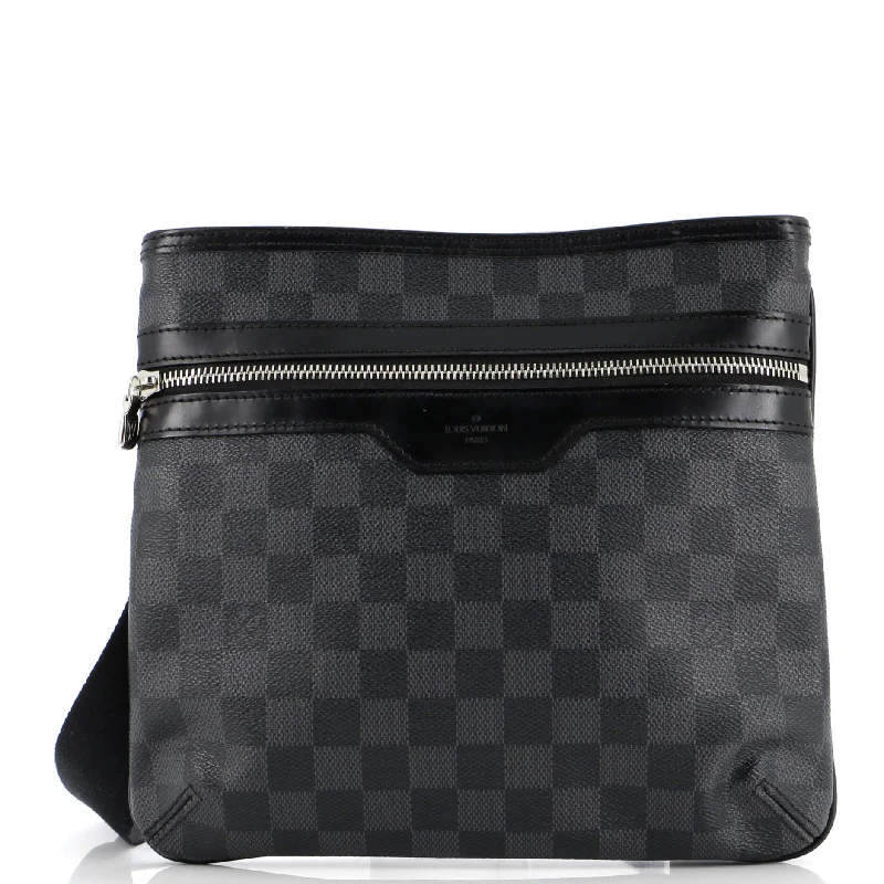 Ladies Louis Vuitton Capucines bags with gold - toned hardwareThomas Handbag Damier Graphite