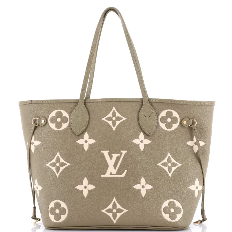 Ladies Louis Vuitton shoulder bags with a wide - width strap for comfortNeverfull NM Tote Bicolor Monogram Empreinte Giant MM