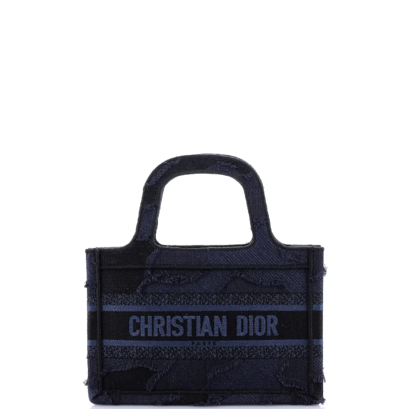 Christian Dior crossbody bags with a front - flap pocket for easy accessBook Tote Camouflage Embroidered Canvas Mini