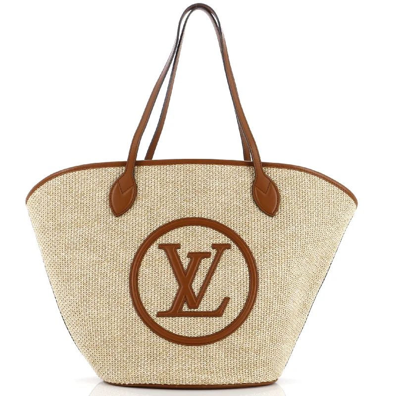 Louis Vuitton Alma bags with a monogram - embossed leather surfaceSaint Jacques NM Handbag Raffia and Leather