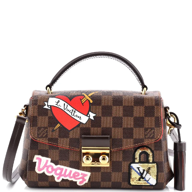 Louis Vuitton Alma bags with a monogram - embossed leather surfaceCroisette Handbag Limited Edition Patches Damier