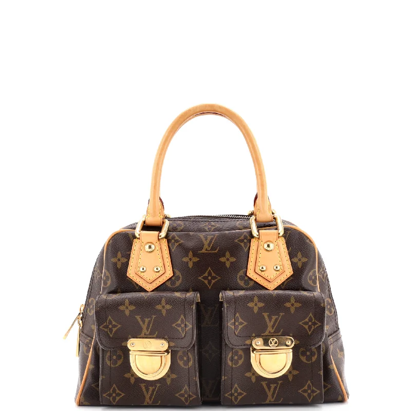 Ladies Louis Vuitton shoulder bags with a tassel decoration for charmManhattan Handbag Monogram Canvas PM