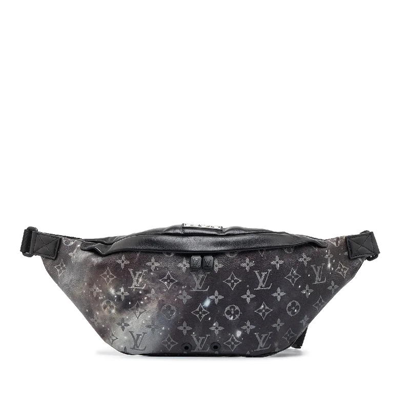 Louis Vuitton crossbody bags with adjustable shoulder straps for comfortBlack Louis Vuitton Monogram Galaxy Discovery Bumbag Belt Bag