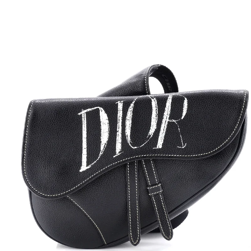 Christian Dior bags with a detachable coin purse insideAlex Foxton Logo Saddle Crossbody Bag Printed Leather