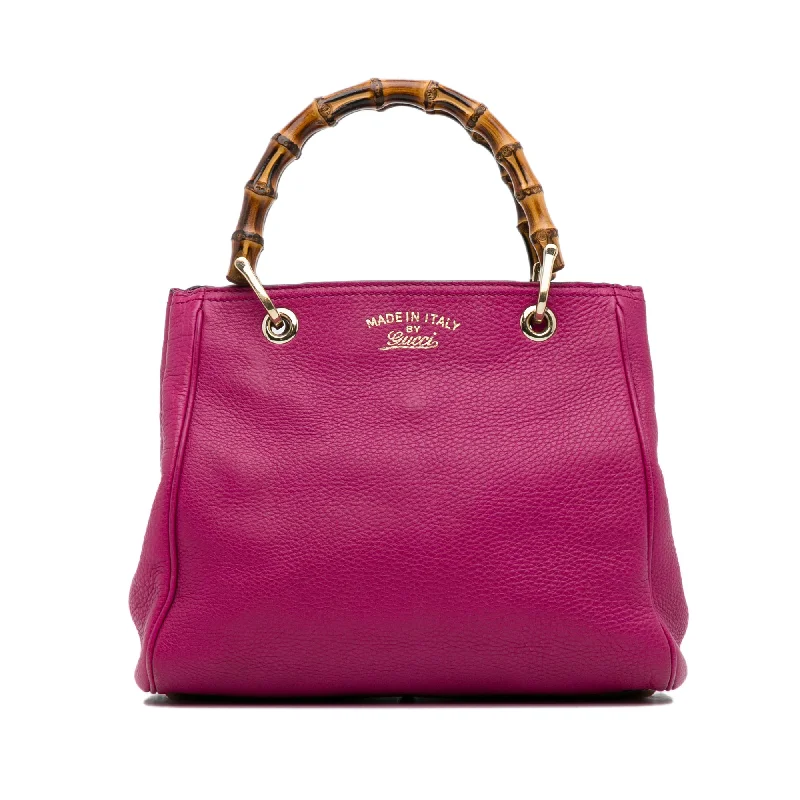 Gucci backpacks for women with a hidden back pocketPink Gucci Small Bamboo Shopper Satchel