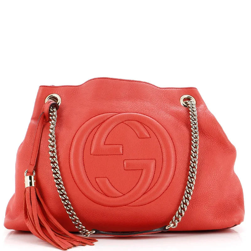 Women Gucci Sylvie bags with a leather - wrapped handleSoho Chain Strap Shoulder Bag Leather Medium