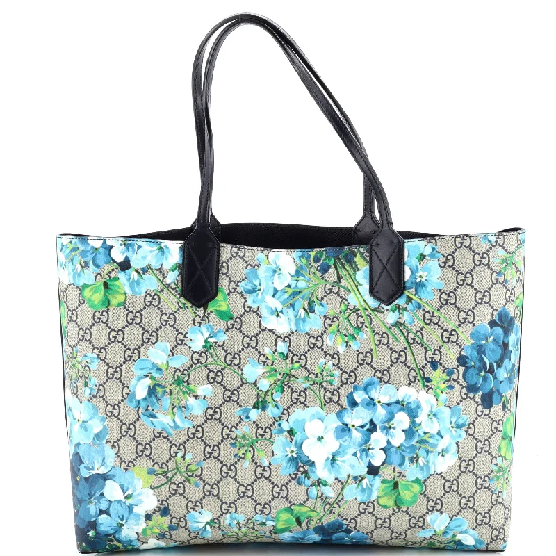 Ladies Gucci Dionysus bags with a star - shaped charmReversible Tote Blooms GG Print Leather Medium