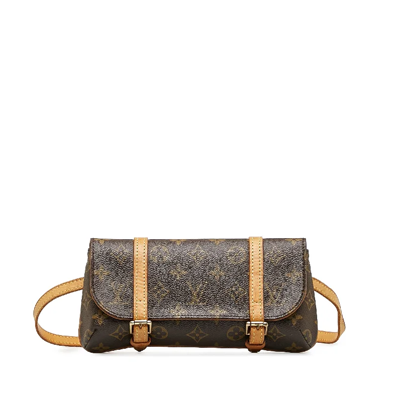 Ladies Louis Vuitton handbags with a detachable coin purse insideBrown Louis Vuitton Monogram Pochette Marelle PM Belt Bag