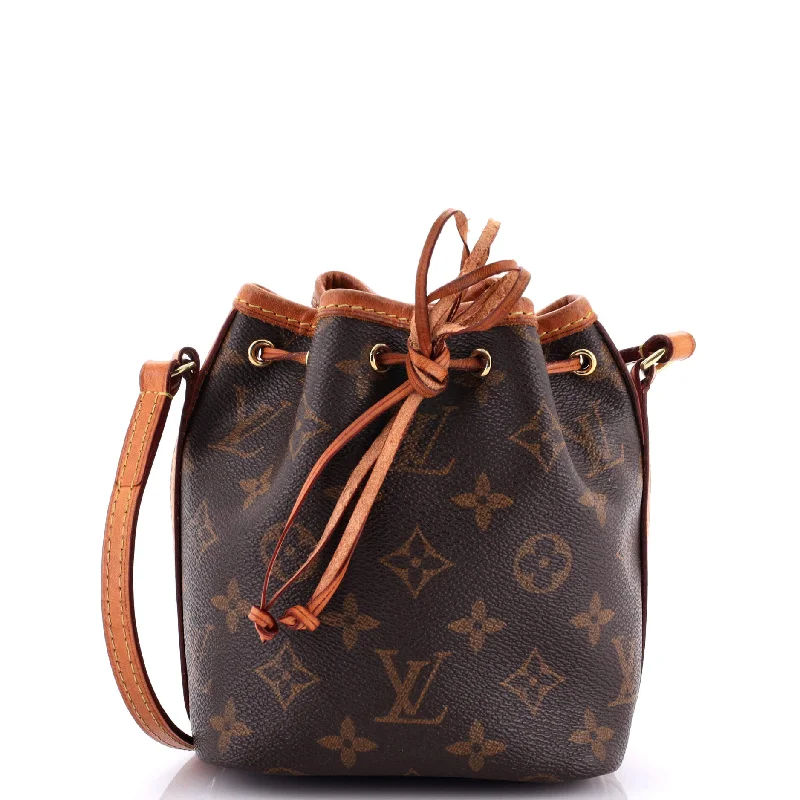 Ladies Louis Vuitton Petite Malle bags with a star - shaped charm for cutenessNoe Handbag Monogram Canvas Nano