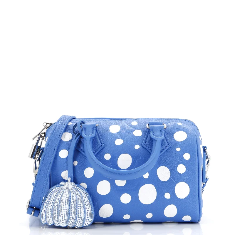 Louis Vuitton bags with a front - zip pocket for small items like keysSpeedy Bandouliere Bag Yayoi Kusama Infinity Dots Monogram Empreinte Giant 20