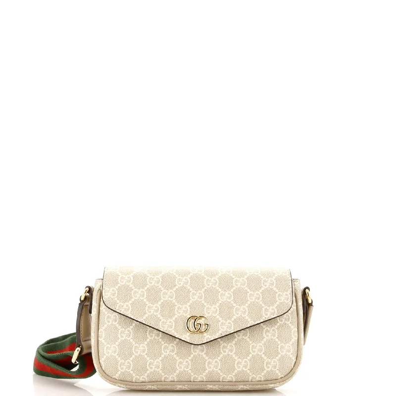 Women Gucci bags with a snap - button closure and a decorative charmOphidia Envelope Flap Shoulder Bag GG Coated Canvas Mini