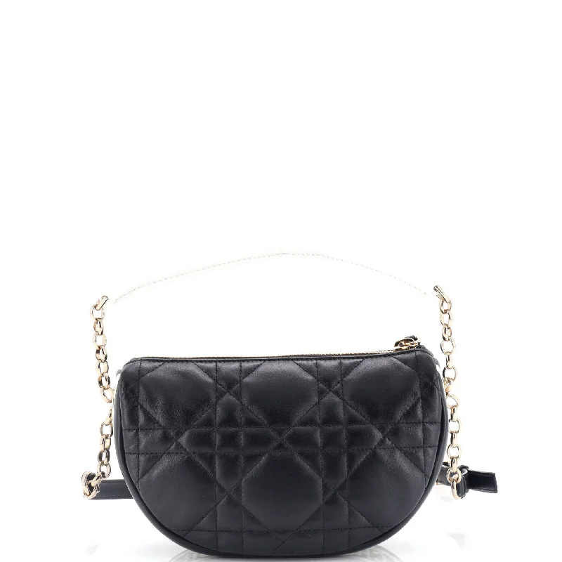 Christian Dior handbags with a snap - button closure and a decorative buckleVibe Hobo Cannage Quilt Lambskin Small