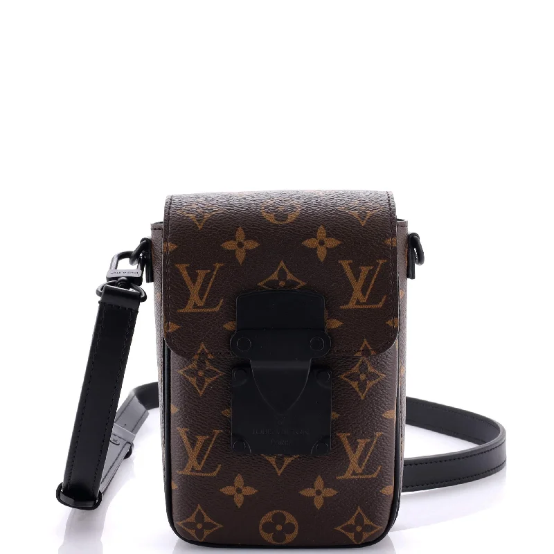 Louis Vuitton bags with a zippered interior pocket for better organizationS Lock Vertical Wearable Wallet Macassar Monogram Canvas