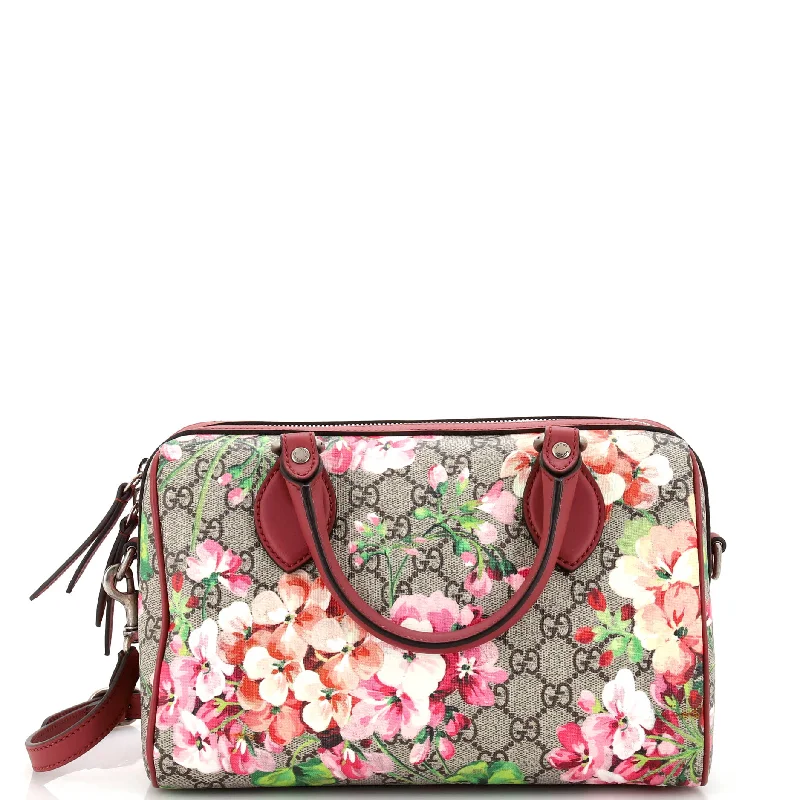 Women Gucci bags with a zip - around closure for securityConvertible Boston Bag Blooms Print GG Coated Canvas Small