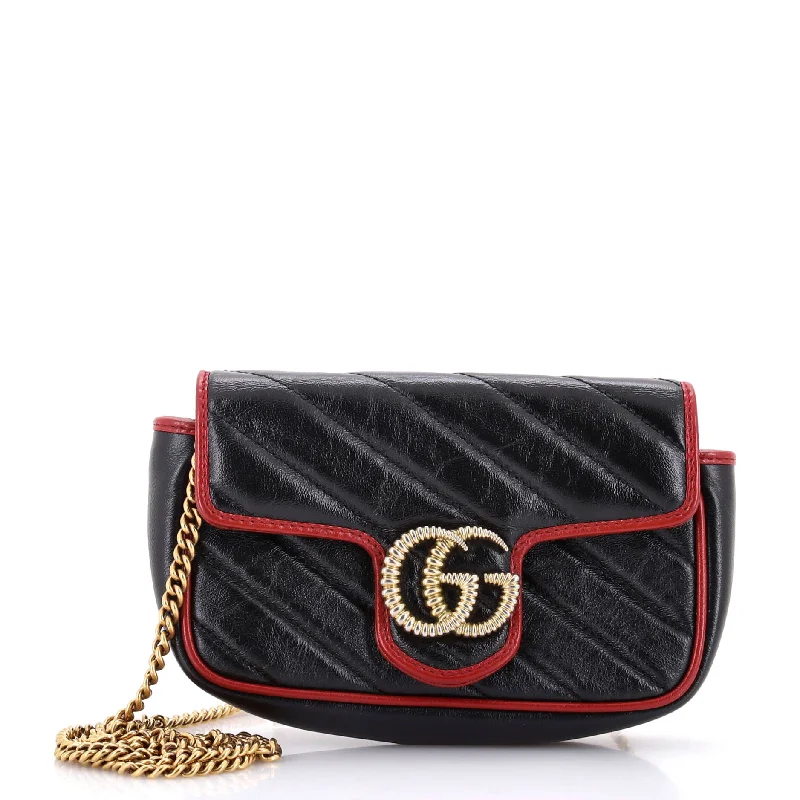 Gucci backpacks for women with a sleek silhouetteGG Marmont Flap Bag Diagonal Quilted Leather Super Mini