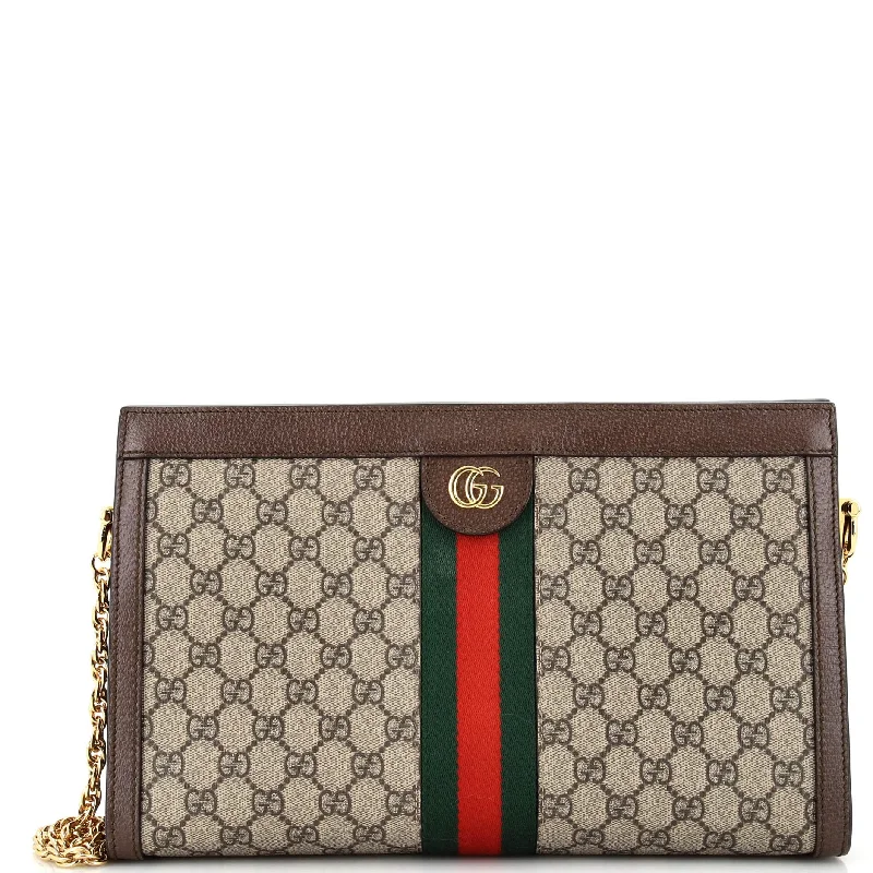 Women Gucci bags with a front - zip pocket for small itemsOphidia Chain Shoulder Bag GG Coated Canvas Medium