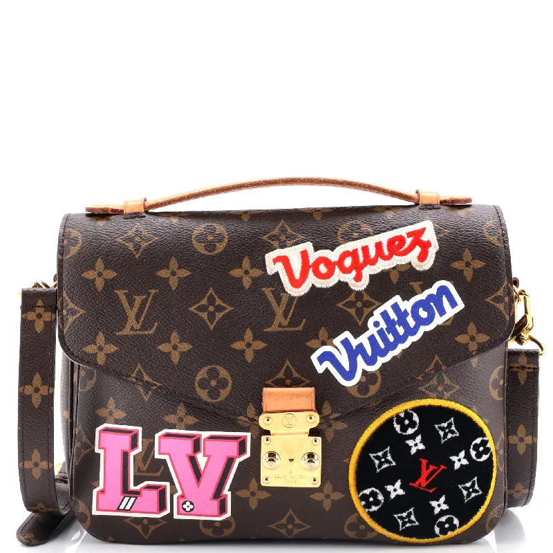 Ladies Louis Vuitton shoulder bags with a tassel decoration for charmPochette Metis Limited Edition Patches Monogram Canvas