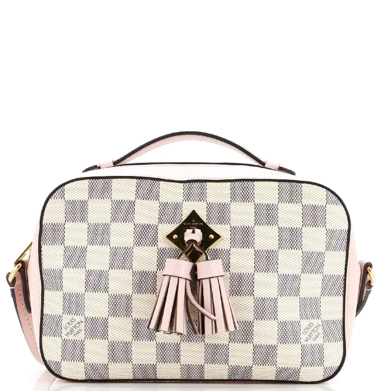 Ladies Louis Vuitton Capucines bags with a detachable shoulder strapSaintonge Handbag Damier with Leather